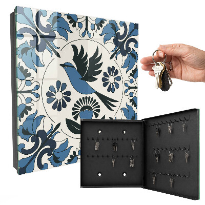 Boîte à clés decorative Oiseau bleu