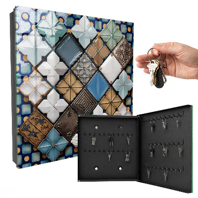 Armoire à clés murale Motifs de carreaux