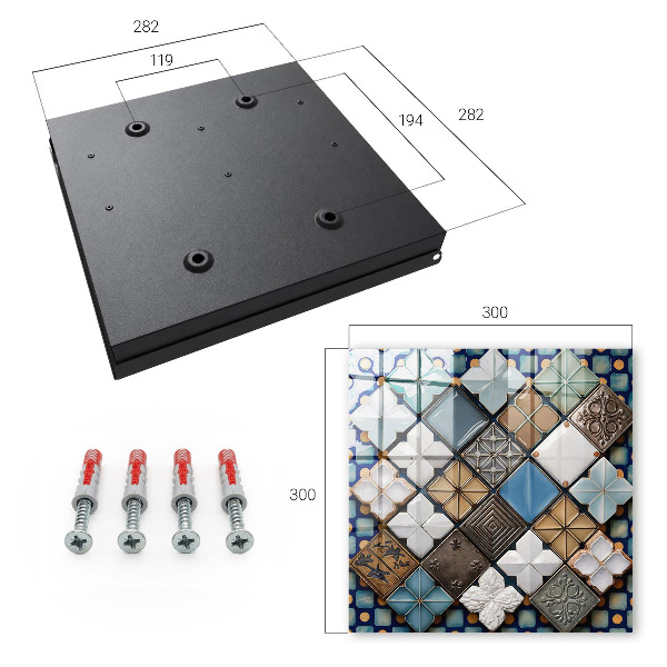 Armoire à clés murale Motifs de carreaux