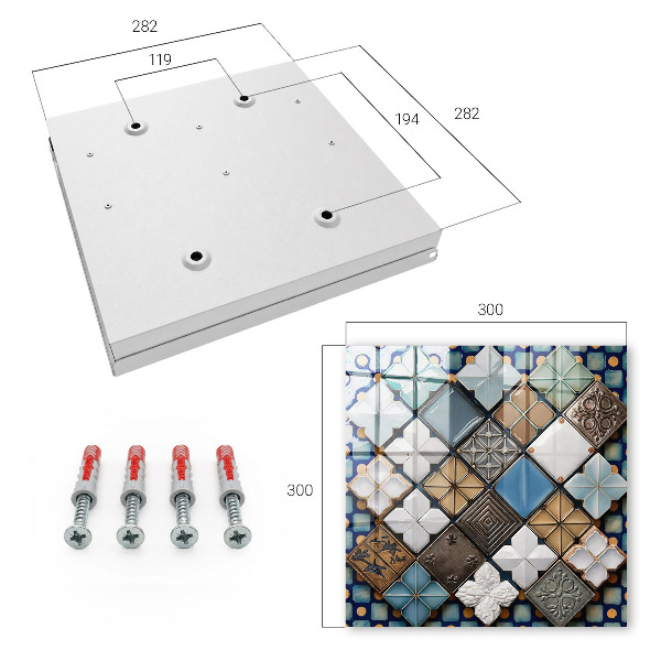 Armoire à clés murale Motifs de carreaux