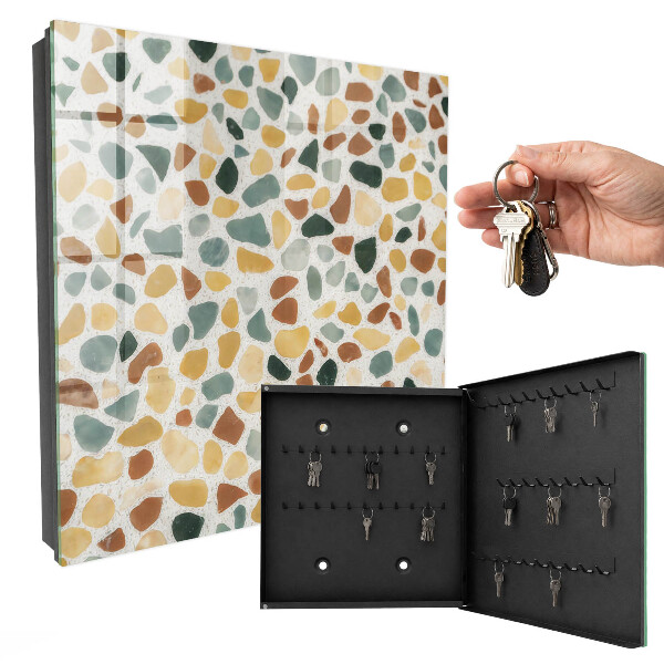 Armoire à clés murale Mosaïque de galets