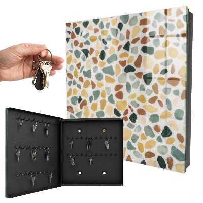 Armoire à clés murale Mosaïque de galets