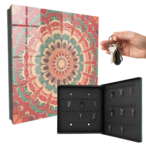 Boîte à clés decorative Mandala coloré