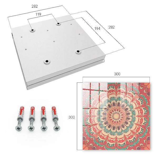 Boîte à clés decorative Mandala coloré