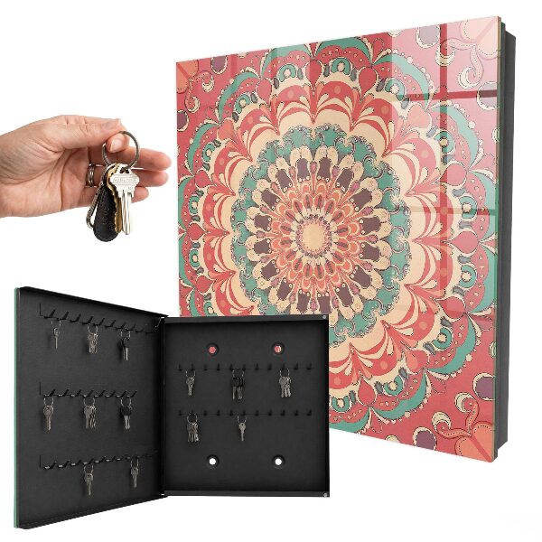Boîte à clés decorative Mandala coloré