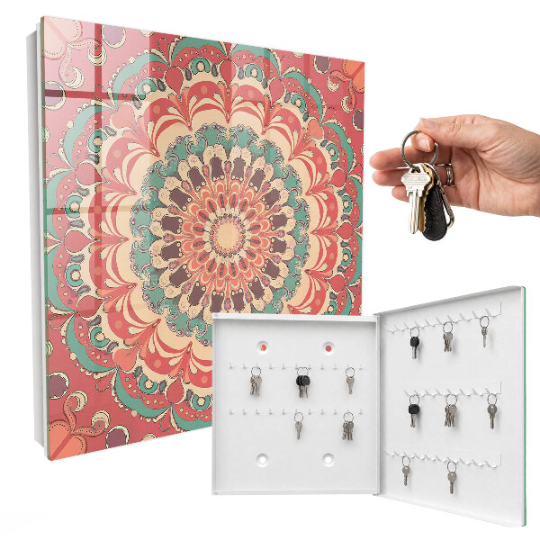 Boîte à clés decorative Mandala coloré
