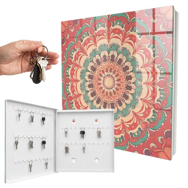 Boîte à clés decorative Mandala coloré