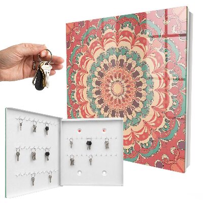 Boîte à clés decorative Mandala coloré