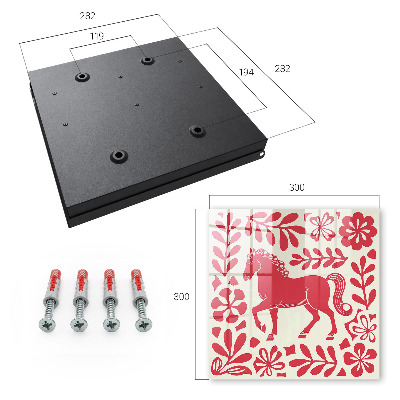 Armoire à clés murale Illustration populaire avec un motif de cheval