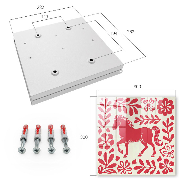 Armoire à clés murale Illustration populaire avec un motif de cheval