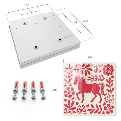Armoire à clés murale Illustration populaire avec un motif de cheval
