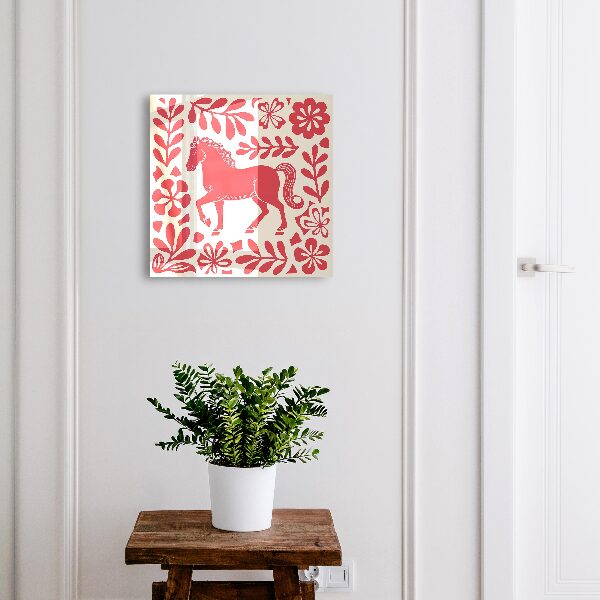 Armoire à clés murale Illustration populaire avec un motif de cheval