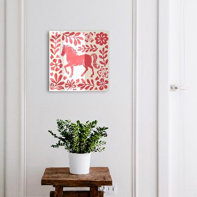 Armoire à clés murale Illustration populaire avec un motif de cheval