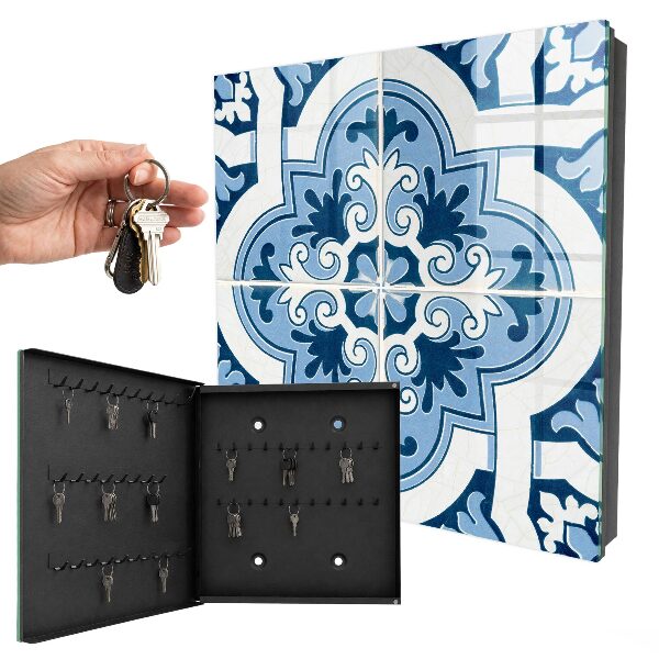 Armoire à clés murale Carreaux bleus
