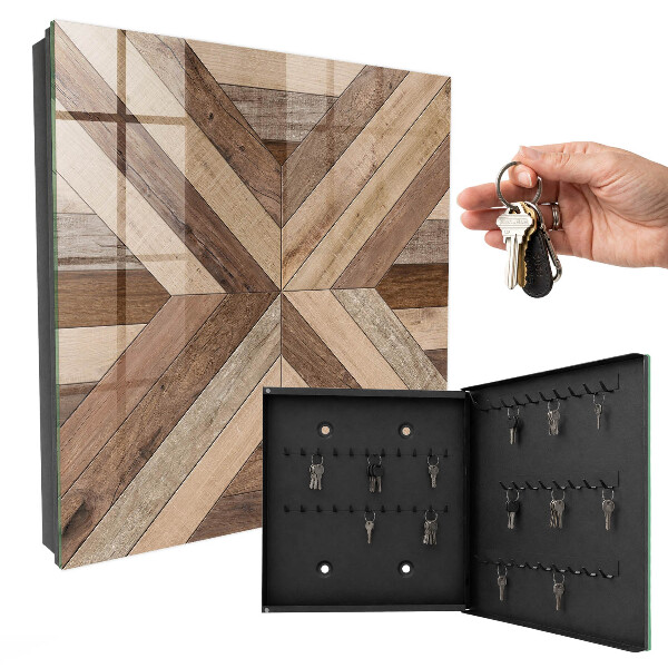 Boîte à clés decorative Géométrie en bois