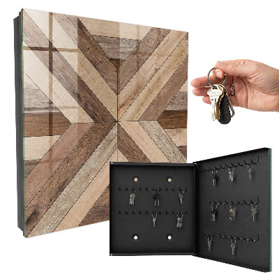 Boîte à clés decorative Géométrie en bois