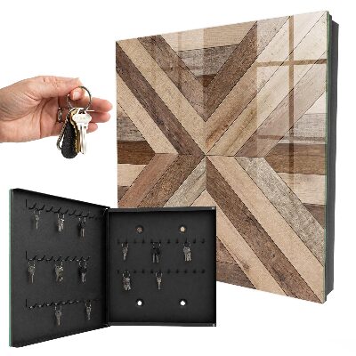 Boîte à clés decorative Géométrie en bois