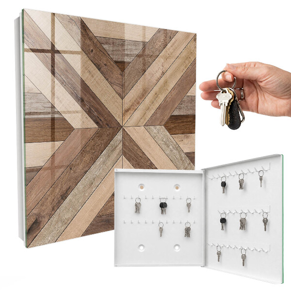 Boîte à clés decorative Géométrie en bois