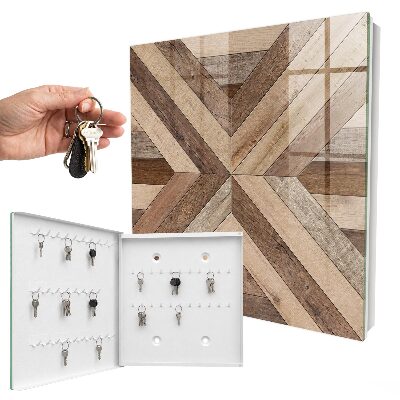 Boîte à clés decorative Géométrie en bois