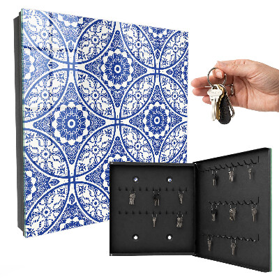 Armoire à clés murale Mosaïque bleue