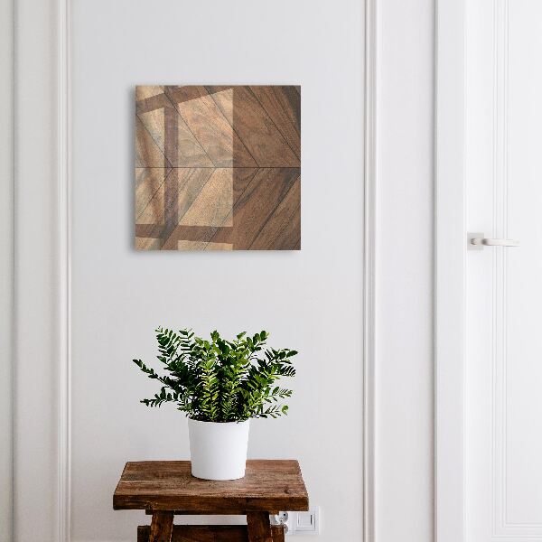 Armoire à clés murale Arête de poisson en bois