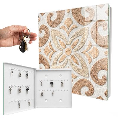 Boîte à clés decorative Élégance beige