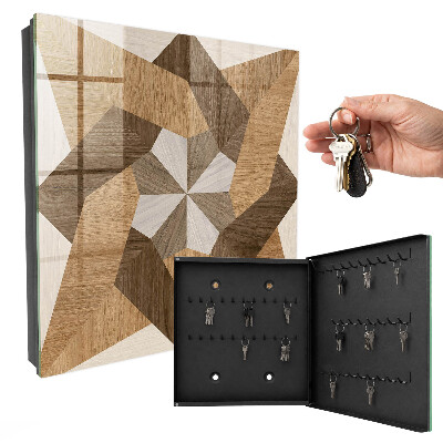 Armoire à clés murale Étoile en bois