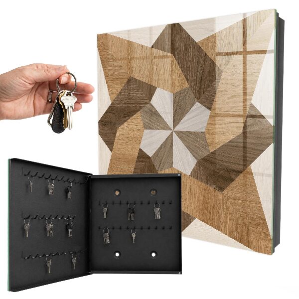 Armoire à clés murale Étoile en bois