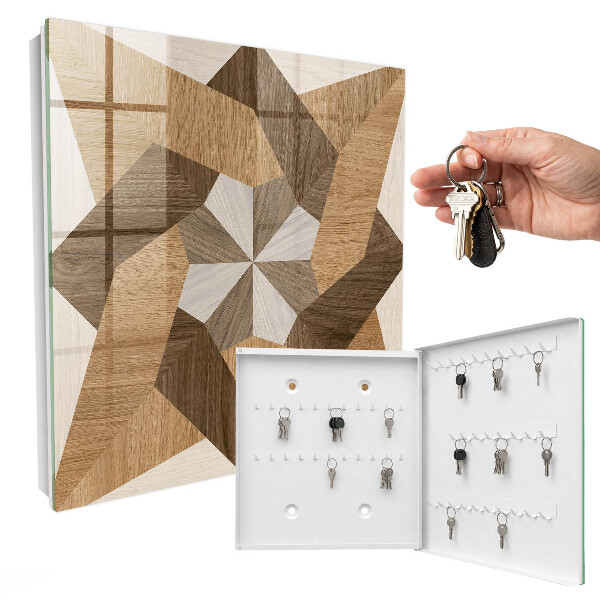 Armoire à clés murale Étoile en bois