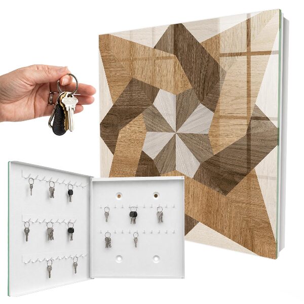 Armoire à clés murale Étoile en bois