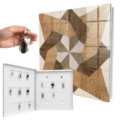 Armoire à clés murale Étoile en bois