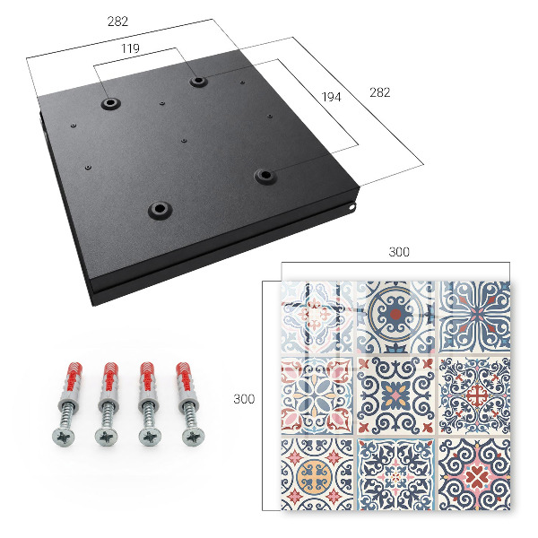 Armoire à clés murale Motifs de mosaïque