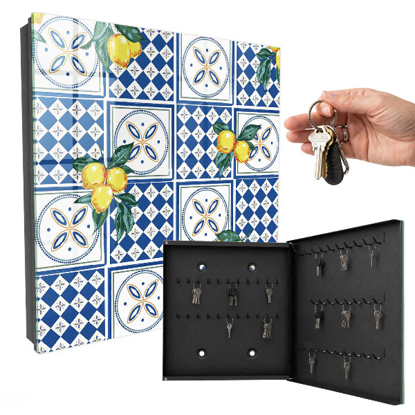 Boîte à clés decorative Carreaux de citron