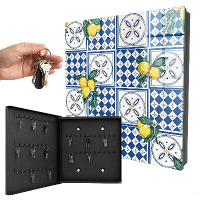 Boîte à clés decorative Carreaux de citron
