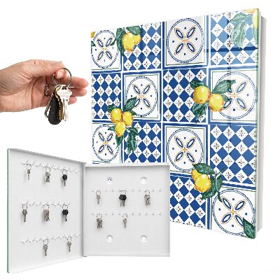 Boîte à clés decorative Carreaux de citron