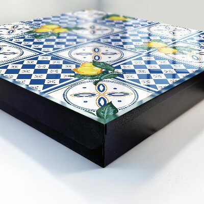 Boîte à clés decorative Carreaux de citron