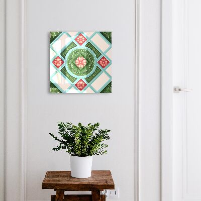 Boîte à clés decorative Géométrie florale