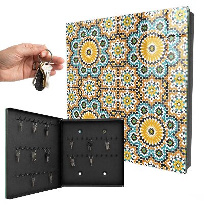 Armoire à clés murale Mosaïque géométrique