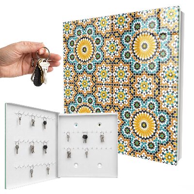 Armoire à clés murale Mosaïque géométrique