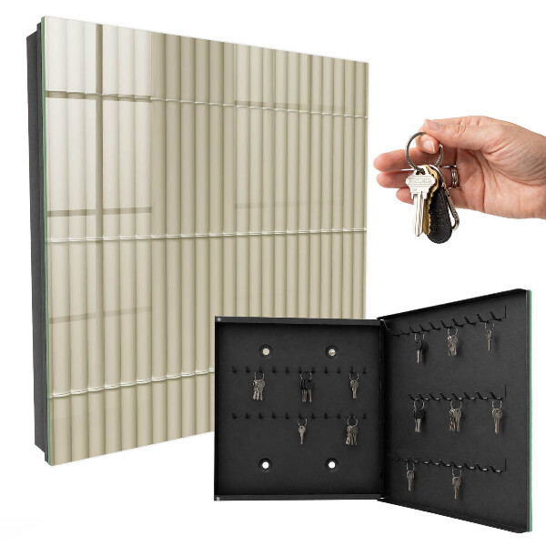 Armoire à clés murale Rayures beiges