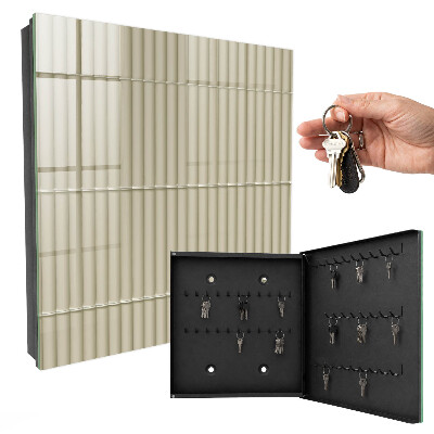 Armoire à clés murale Rayures beiges