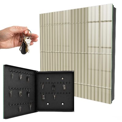 Armoire à clés murale Rayures beiges