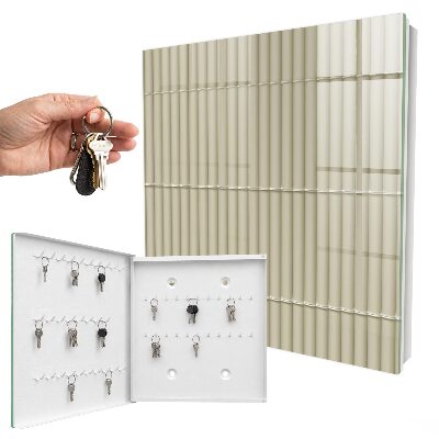 Armoire à clés murale Rayures beiges