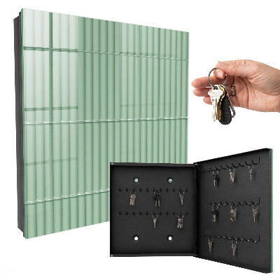Armoire à clés murale Rayures vertes