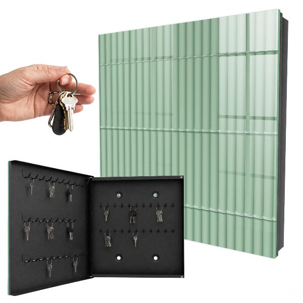 Armoire à clés murale Rayures vertes