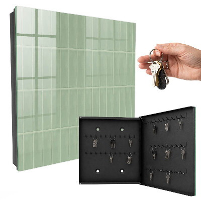 Armoire à clés murale À carreaux verts