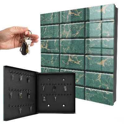 Armoire à clés murale Marbre vert