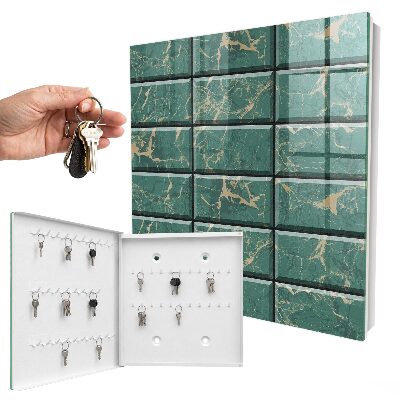 Armoire à clés murale Marbre vert