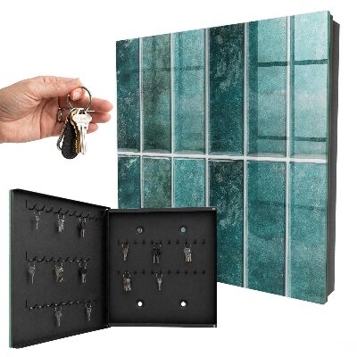 Boîte à clés decorative Carreaux turquoise