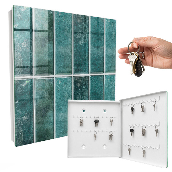Boîte à clés decorative Carreaux turquoise
